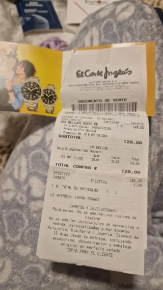 Reloj Festina Cronógrafo Azul y Plateado