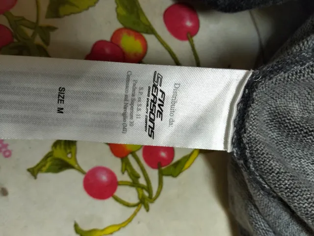 Maglione Uomo Grigio Taglia M con Toppe