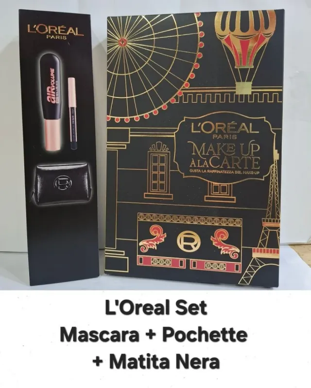 Set L'Oréal Mascara + Pochette + Matita Nera