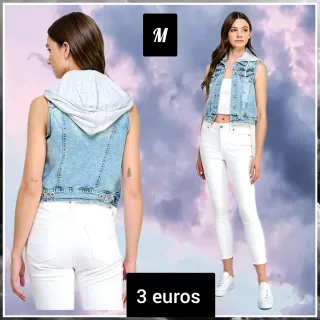 Chaleco vaquero con capucha Talla M