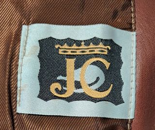 Chaqueta de cuero marrón mujer