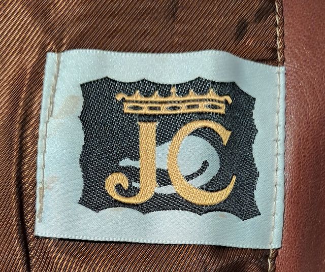 Chaqueta de cuero marrón mujer