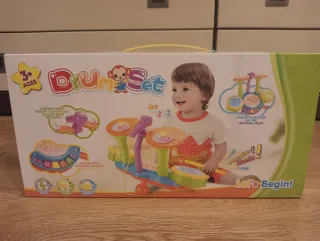 Batería electrónica infantil con micrófono