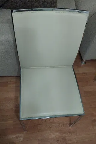 Mesa comedor cristal extensible + sillas