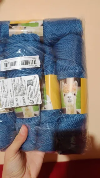 Gomitoli lana alpaca blu