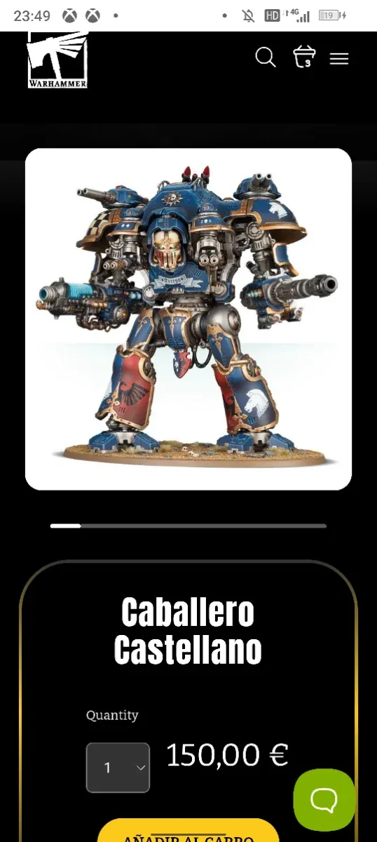 Caballero Castellano Warhammer