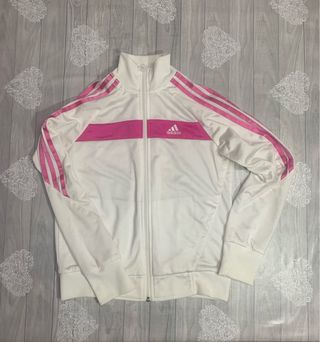 Chaqueta Adidas Blanca y Rosa Talla M