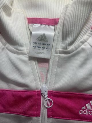 Chaqueta Adidas Blanca y Rosa Talla M