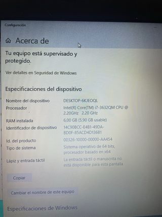 Portátil Lenovo Negro