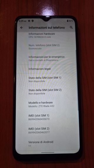 ZTE A51 Blu Dual Sim funzionante
