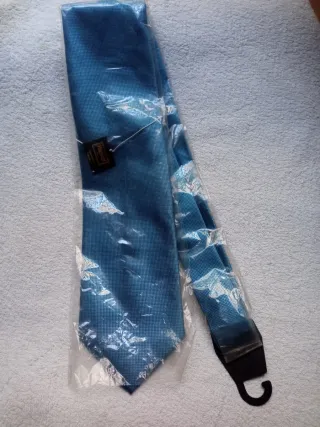 Corbata vintage Vantelli Azul con textura bordada