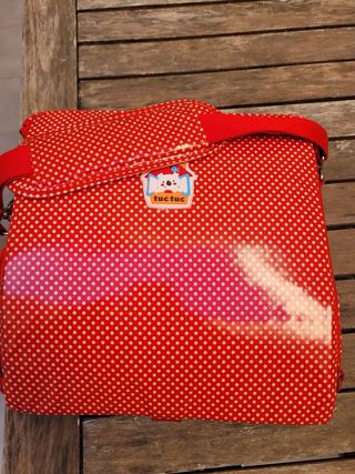 Trona viaje Tuc Tuc lunares rojo