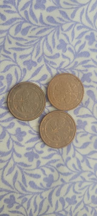 3 Monedas 1 Céntimo Alemán 2002