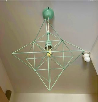 Lámpara colgante geométrica verde