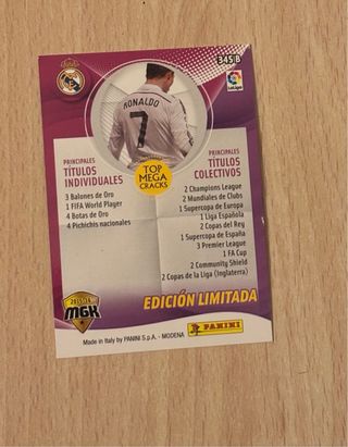 Cromos Messi y Cristiano Edición Limitada