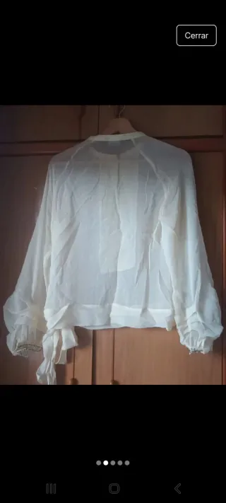 Blusa fiesta Tintoretto beige Talla M