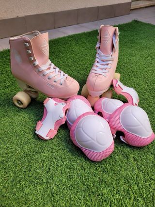 Patines Oxelo Talla 35 + Protecciones