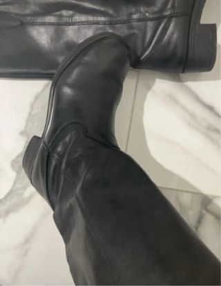 Stivali Biker Pelle Neri