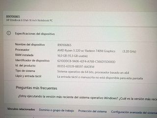 Portátil HP Elitebook 6 G1ah 16”