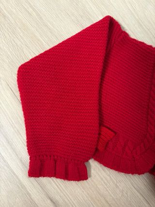 Chaqueta de punto roja 6 meses