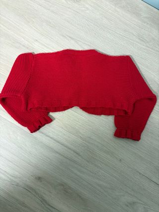 Chaqueta de punto roja 6 meses