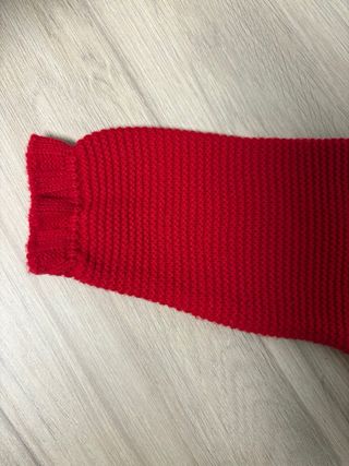 Chaqueta de punto roja 6 meses