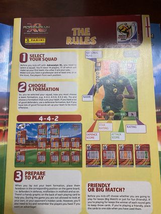 Instrucciones y Campo de Juego Adrenalyn XL