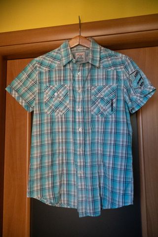 Camicia a quadri maniche corte