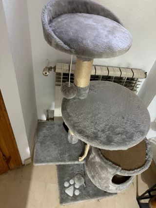 Rascador Gatos 112cm Gris Claro