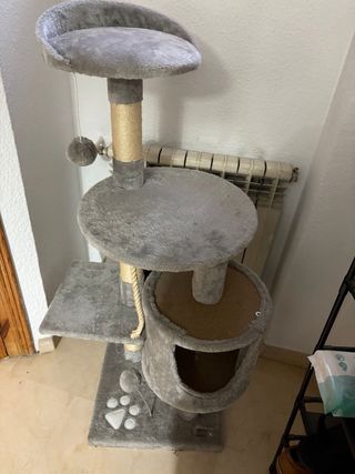 Rascador Gatos 112cm Gris Claro