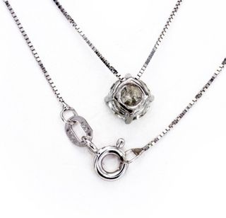 Collar 1.27ct. Diamante Natural. Oro Blanco.