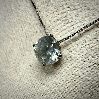 Collar 1.27ct. Diamante Natural. Oro Blanco.