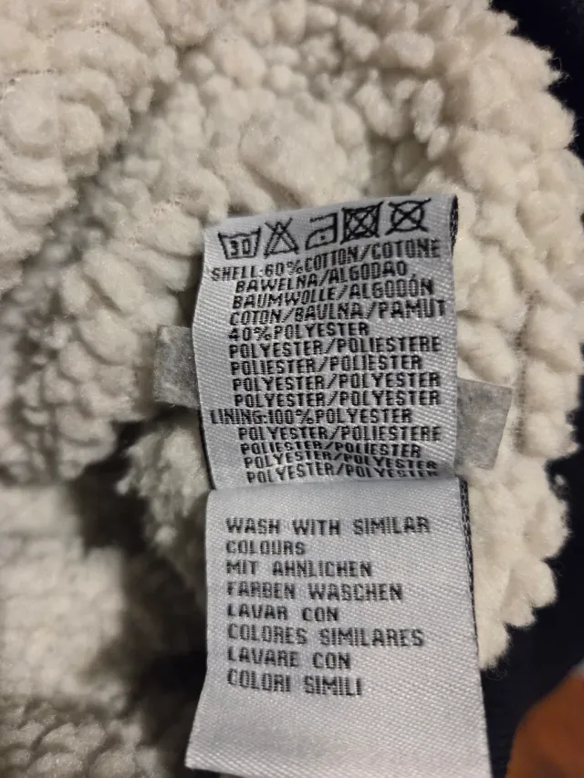 Felpa Blend nera - foderata in sherpa - Taglia L