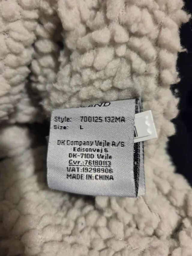 Felpa Blend nera - foderata in sherpa - Taglia L