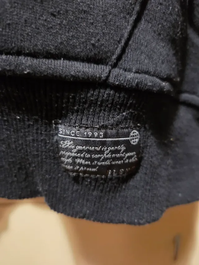 Felpa Blend nera - foderata in sherpa - Taglia L