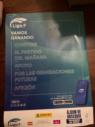 Álbum plancha Liga F Cromos 2023-24 Panini