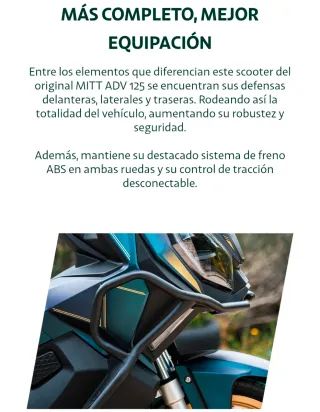 Mitt Adv Xtrem 125cc Negra y Dorada