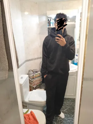 Chándal oversize negro básico