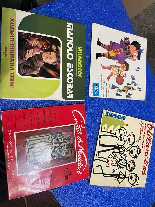 12 Discos Vinilo Antiguos Navideños