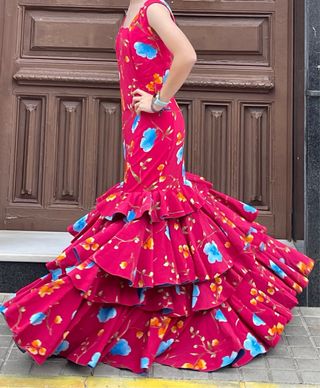 Traje de Flamenca Buganvilla Talla 38/40