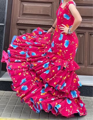 Traje de Flamenca Buganvilla Talla 38/40