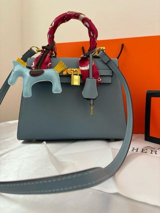 Borsa Hermes Beige con Charm Cavallino