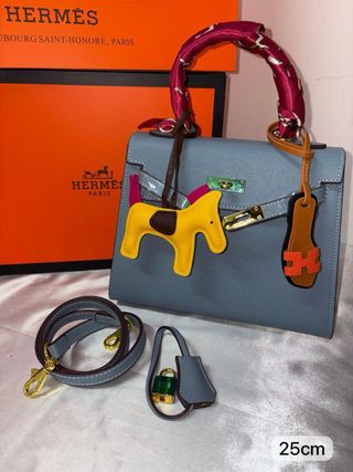 Borsa Hermes Beige con Charm Cavallino