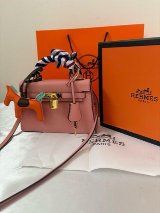 Borsa Hermes Beige con Charm Cavallino
