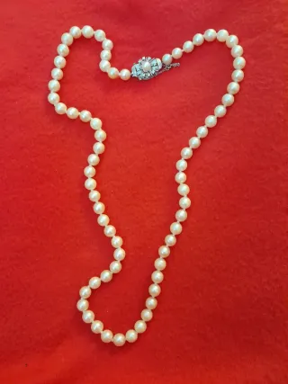 Collar Perlas Broche Oro 18k Diamantes