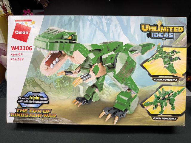 Bloques de construcción dinosaurio Qman