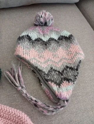 Gorros de lana para niña 5 unid