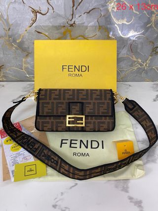 Borsa Fendi Baguette Beige/Marrone