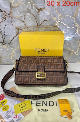 Borsa Fendi Baguette Beige/Marrone