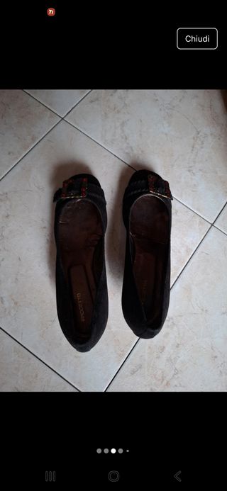 Ballerine tacco Progetto con fibbia gioiello tg 38